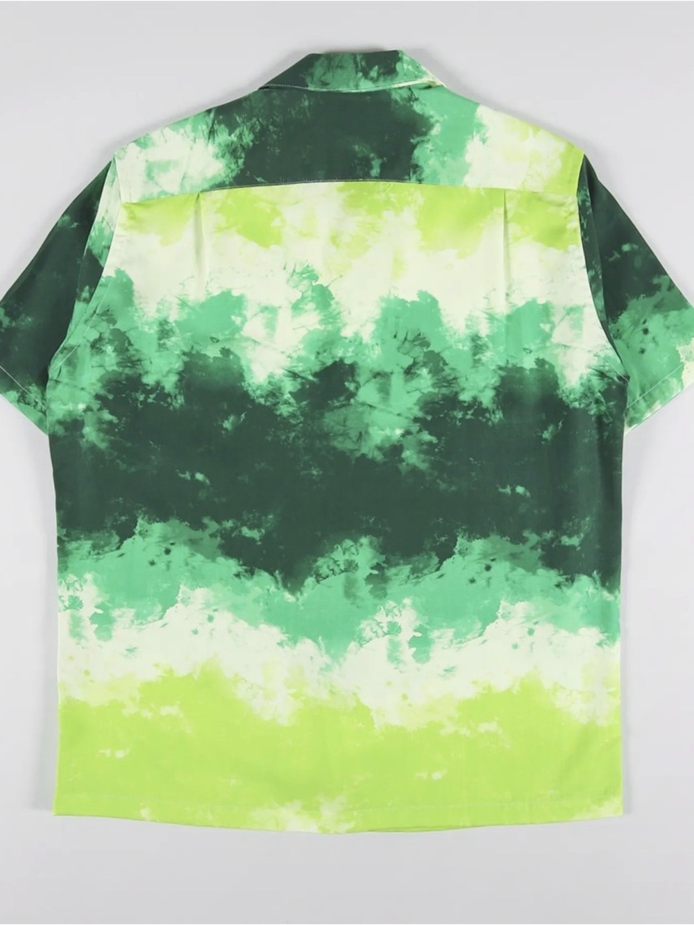 Portuguese Flannel Tie Dye Shirt Green size M - Picture 2 of 7